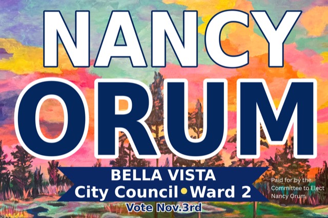 Nancy Orum — City Council, Ward 2 — Bella Vista, Arkansas